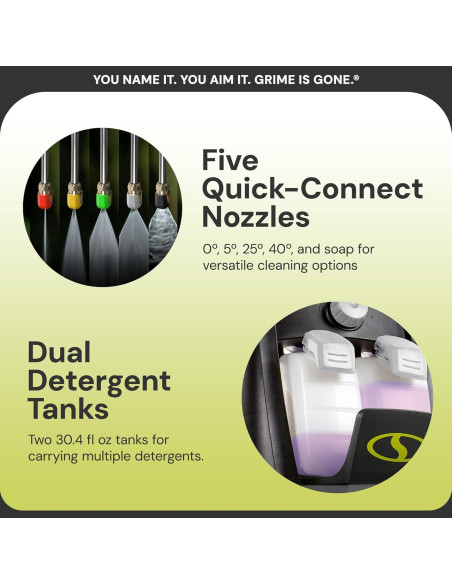 Lavadora a Presión Eléctrica Sun Joe SPX3000 + Juego de 5 Puntas