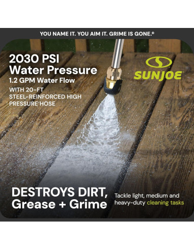 Lavadora a Presión Eléctrica Sun Joe SPX3000 + Juego de 5 Puntas