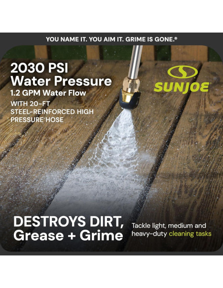 Lavadora a Presión Eléctrica Sun Joe SPX3000 + Juego de 5 Puntas