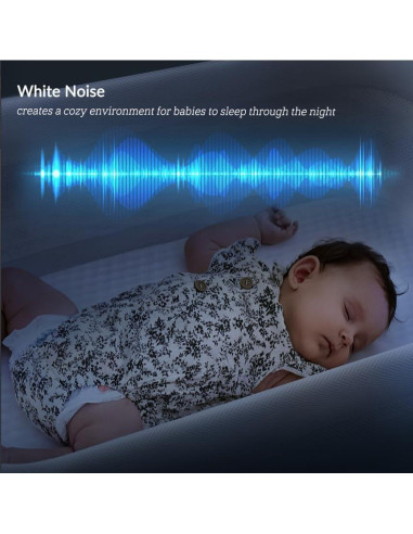 Cuna Mecedora Eléctrica VaVaSoo 3 Velocidades con Ruido Blanco