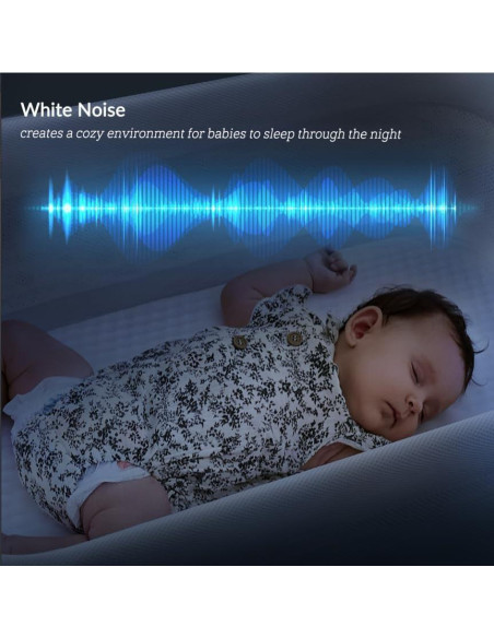 Cuna Mecedora Eléctrica VaVaSoo 3 Velocidades con Ruido Blanco