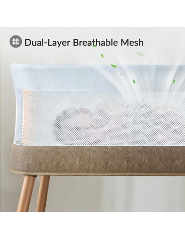 Cuna Mecedora Eléctrica VaVaSoo 3 Velocidades con Ruido Blanco