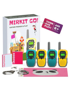 MIRKIT GO! Juego de 4 Walkie Talkies para Niños + 4 Juegos