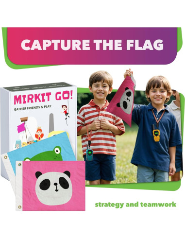 MIRKIT GO! Juego de 4 Walkie Talkies para Niños + 4 Juegos