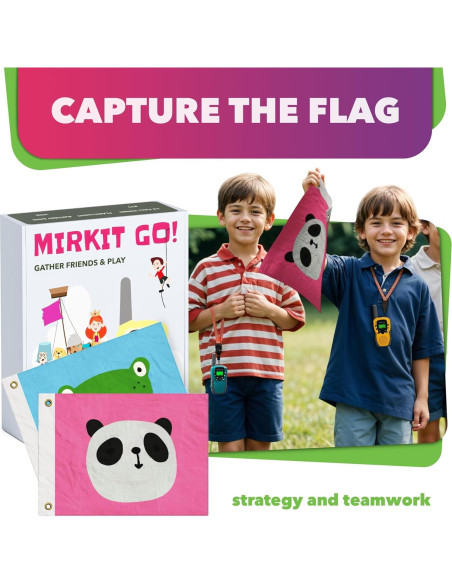 MIRKIT GO! Juego de 4 Walkie Talkies para Niños + 4 Juegos