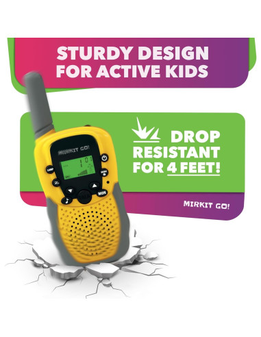 MIRKIT GO! Juego de 4 Walkie Talkies para Niños + 4 Juegos