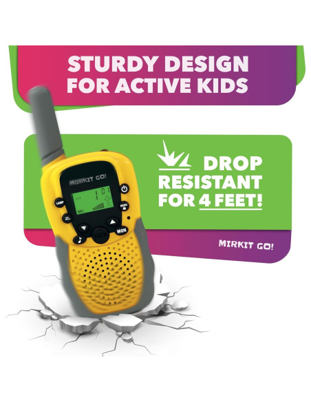 MIRKIT GO! Juego de 4 Walkie Talkies para Niños + 4 Juegos