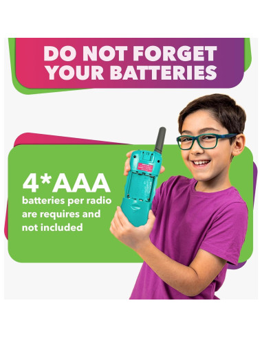 MIRKIT GO! Juego de 4 Walkie Talkies para Niños + 4 Juegos