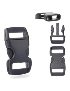 60 Hebillas de Paracord POM 0,95 cm Curvadas Rápidas