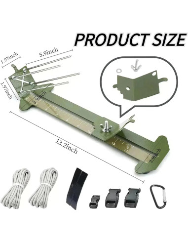 Kit de herramientas KOKKOYA para pulseras Paracord Verde