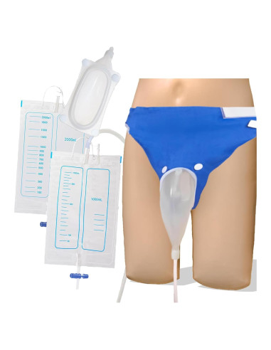 Bolsas Colectoras de Orina Portátiles Sinlxcoy S/M Azul