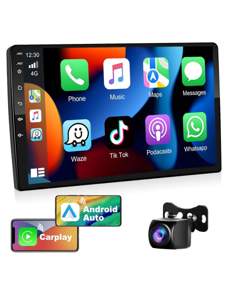 Estéreo de Coche Podofo 10.1" Android 2GB+32GB Carplay Auto