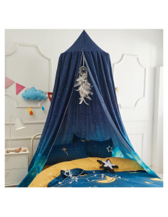 Dosel Colgante para Niños YMLH Cielo Estrellado Azul 270 cm
