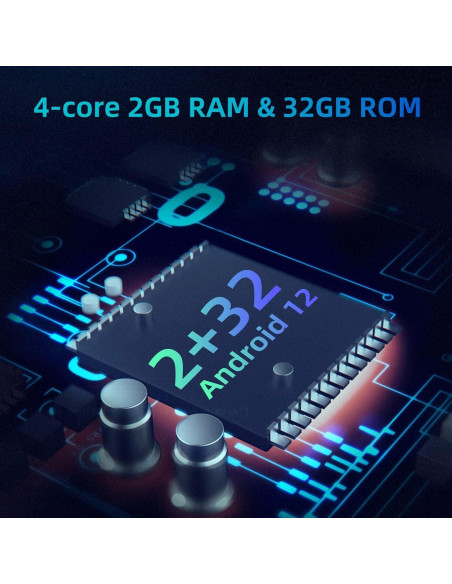 Estéreo de Coche Podofo 10.1" Android 2GB+32GB Carplay Auto