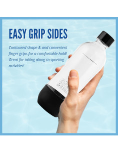 Botellas de Reemplazo SodaStream 1L MRX Solutions 2-Pack Negro 2