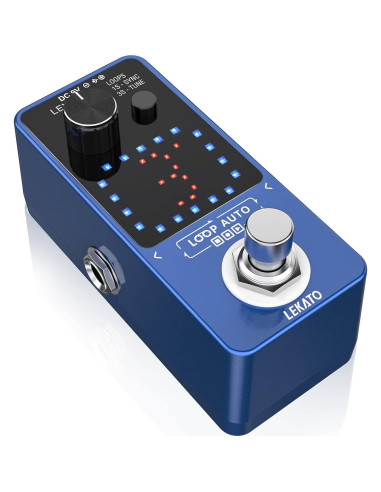 Pedal Looper LEKATO para Guitarra y Bajo, 3 Bucles, 18 Minutos