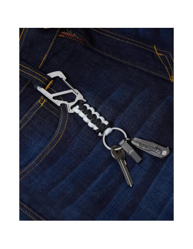 KeyUnity KC00 Clip Carabiner Paracord 550 Multiherramienta