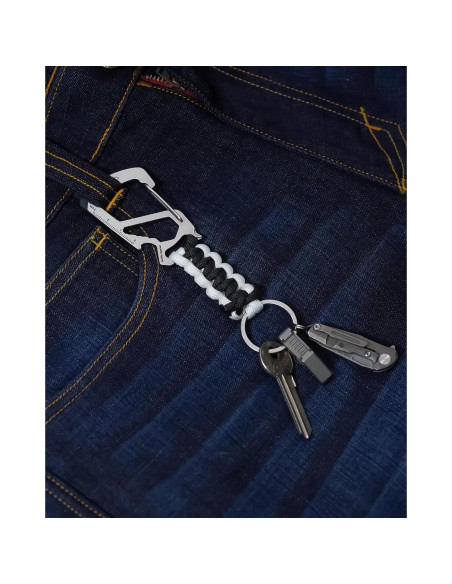 KeyUnity KC00 Clip Carabiner Paracord 550 Multiherramienta