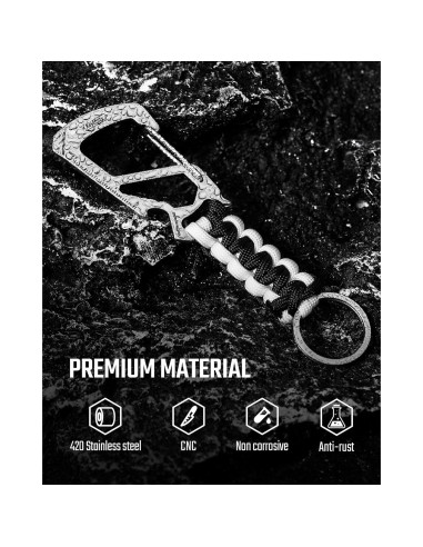 KeyUnity KC00 Clip Carabiner Paracord 550 Multiherramienta