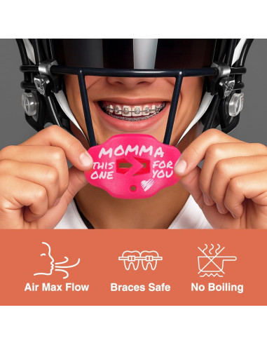 Protector Bucal Deportivo SLEEFS Fútbol Rosa - Sin Hervir