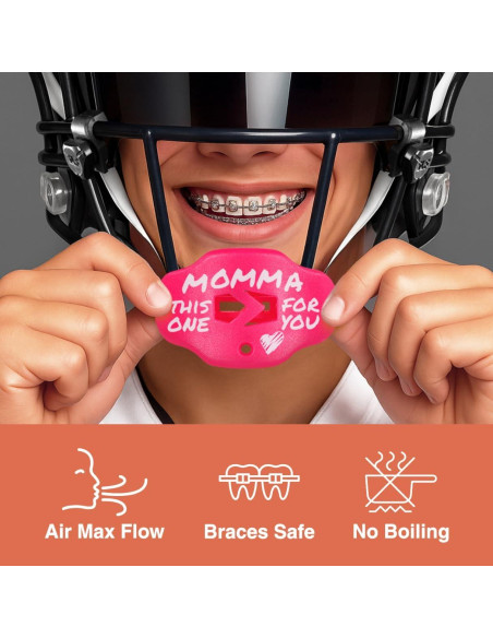 Protector Bucal Deportivo SLEEFS Fútbol Rosa - Sin Hervir