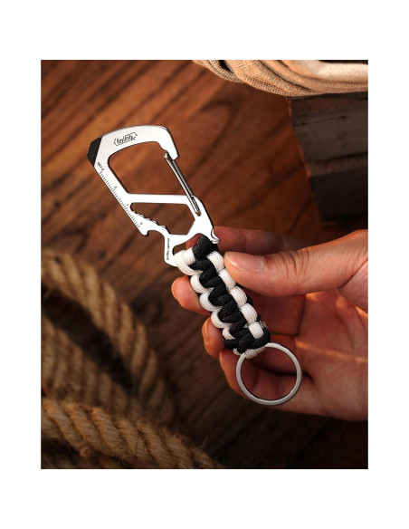 KeyUnity KC00 Clip Carabiner Paracord 550 Multiherramienta