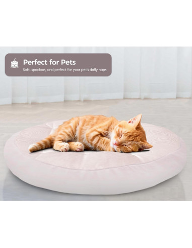 Cojín de Meditación Redondo SnugCollection 61 cm Beige