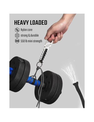 KeyUnity KC00 Clip Carabiner Paracord 550 Multiherramienta