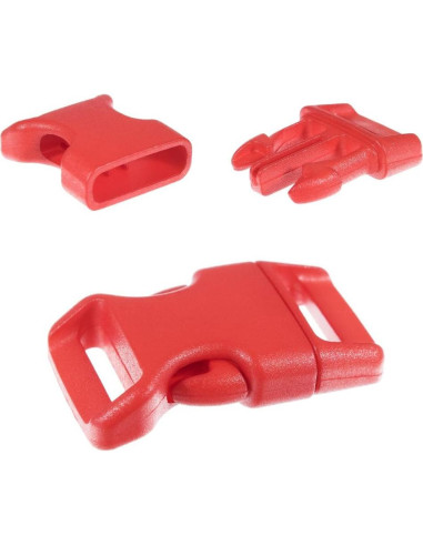 Hebillas de liberación lateral Costa Oeste 50 Paquete Rojo