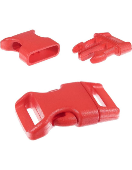 Hebillas de liberación lateral Costa Oeste 50 Paquete Rojo