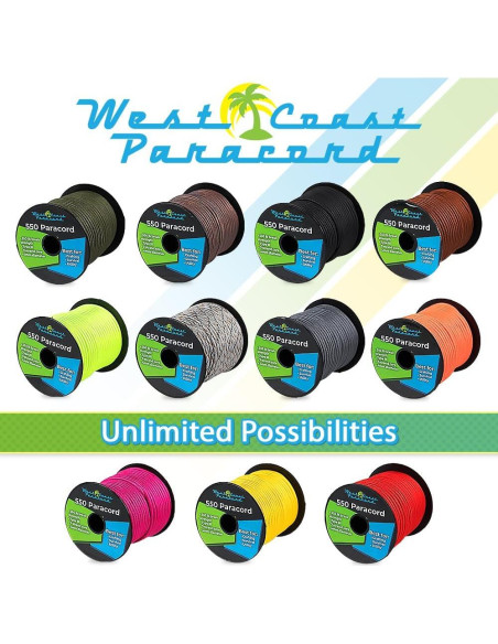 Bobina Paracord 550lb West Coast 100m Cuerda Táctica Púrpura