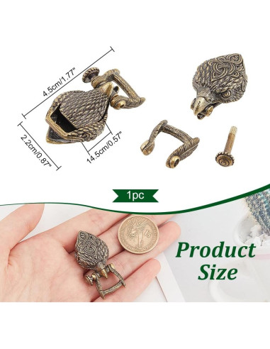 Hebillas de Paracord NBEADS con Cabeza de Águila Bronce