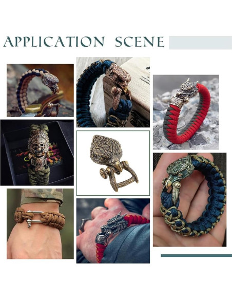 Hebillas de Paracord NBEADS con Cabeza de Águila Bronce