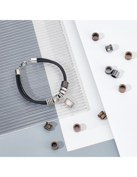 Cuentas para Cabello UNICRAFTALE 16 Piezas Acero Inoxidable