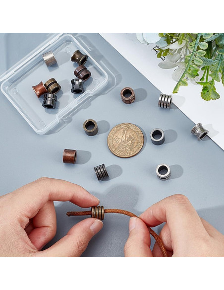 Cuentas para Cabello UNICRAFTALE 16 Piezas Acero Inoxidable