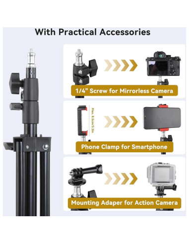 Soporte de Luz Portátil UTEBIT Tripode 2 Pcs Ajustable 40-114cm