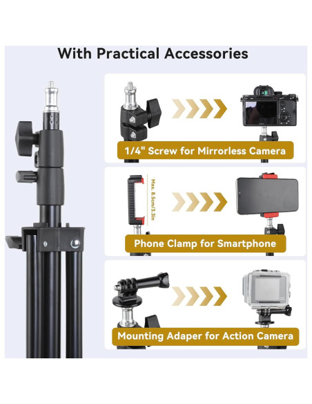 Soporte de Luz Portátil UTEBIT Tripode 2 Pcs Ajustable 40-114cm