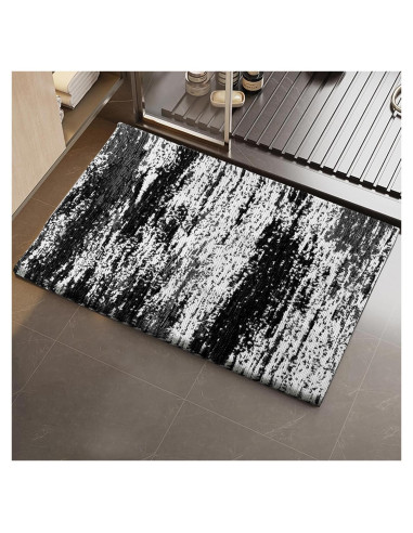 Alfombra de Baño HDFK Negra 61x45 cm Antideslizante Lavable
