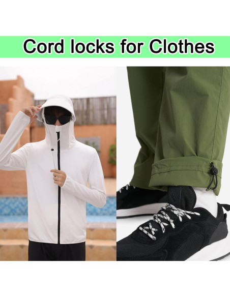 50 Cierres de Cuerda de Plástico con Resorte - 5 Estilos