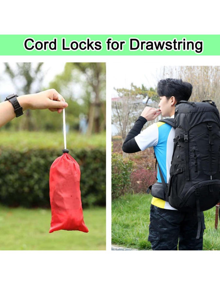 50 Cierres de Cuerda de Plástico con Resorte - 5 Estilos