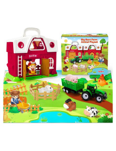Set de Juguetes de Granja Aigybobo con Tractor y Animales