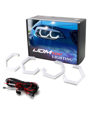 Kit Iluminación LED Halo Ring iJDMTOY 7000K Xenón Blanco 80mm