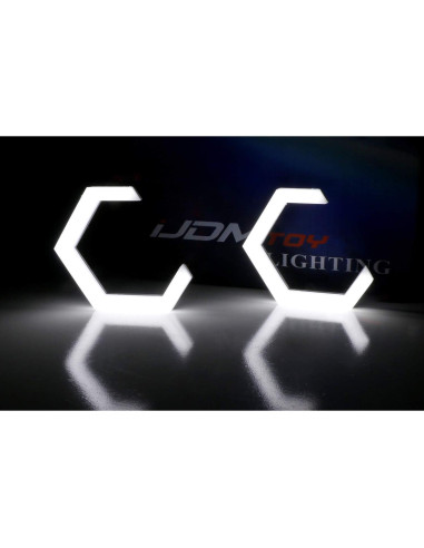 Kit Iluminación LED Halo Ring iJDMTOY 7000K Xenón Blanco 80mm