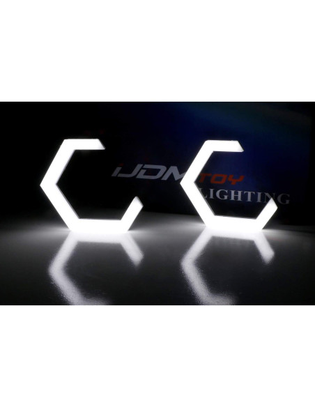 Kit Iluminación LED Halo Ring iJDMTOY 7000K Xenón Blanco 80mm