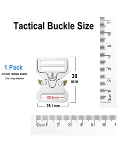 Hebilla Táctica ManTangSun 39x28mm Aleación Zinc 2