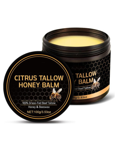 Bálsamo Hidratante de Manteca de Res y Miel Cruda 100g