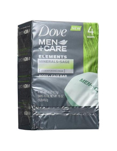 Barra de Jabón Dove Men+Care Minerales y Salvia 4x113g