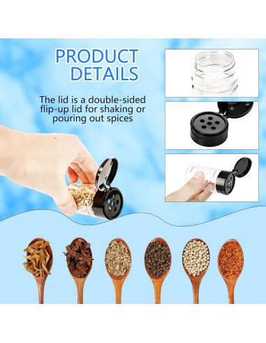 Paquete de 48 frascos de plástico para especias 80 ml Conagel