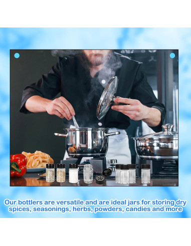 Paquete de 48 frascos de plástico para especias 80 ml Conagel