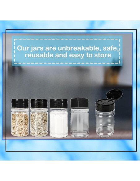 Paquete de 48 frascos de plástico para especias 80 ml Conagel